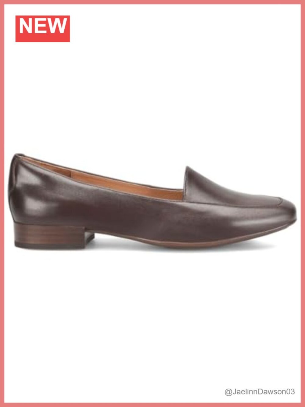 Women's Leather Loafers Slip-On Square Toe Low Heel Cushioned Casual